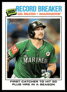 2026 Topps Heritage #231 Cal Raleigh Record Breaker NM-MT  Seattle Mariners 