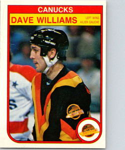 1982-83 O-Pee-Chee #358 Tiger Williams VG RC Rookie Vancouver Canucks 