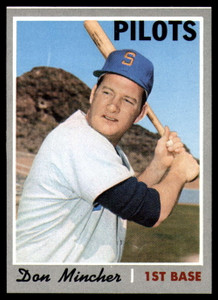 1970 Topps #185 Don Mincher VG Seattle Pilots 