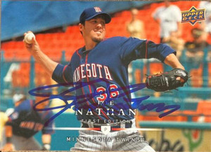 Joe Nathan Autographed 2008 Upper Deck First Edition #227 Minnesota Twins Card