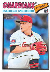 SOLD 192843 2026 Topps Heritage #242 Parker Messick NM-MT  RC Rookie Cleveland Guardians 