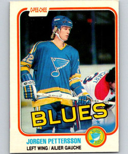 1981-82 O-Pee-Chee #296 Jorgen Pettersson VG RC Rookie St. Louis Blues 