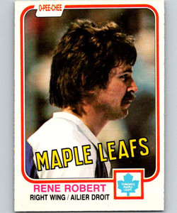 1981-82 O-Pee-Chee #322 Rene Robert VG Toronto Maple Leafs 