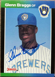 Glenn Braggs Autographed 1989 Donruss #103 Milwaukee Brewers Card