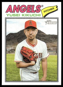 2026 Topps Heritage #167 Yusei Kikuchi NM-MT  Los Angeles Angels 