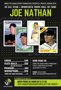 Joe Nathan Autograph Premium Items