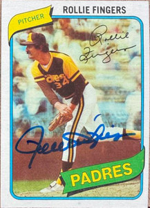 Rollie Fingers Autographed 1980 Topps #651 San Diego Padres Card 