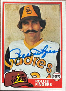 Rollie Fingers Autographed 1981 Topps #229 San Diego Padres Card 