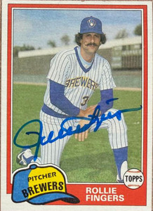 Rollie Fingers Autographed 1981 Topps Traded #761 Milwaukee Brewers Card 