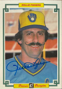 Rollie Fingers Autographed 1984 Donruss Champions #45 Milwaukee Brewers Card  