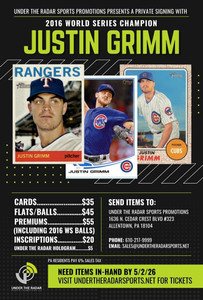 Justin Grimm Autograph Inscriptions
