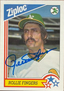 Rollie Fingers Autographed 1992 Ziploc #3 Oakland Athletics Card 