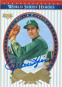 Rollie Fingers Autographed 2002 Upper Deck World Series Heroes #4 Oakland Athletics Card   
