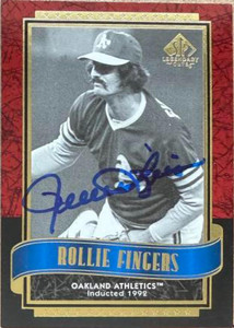 Rollie Fingers Autographed 2003 SP Legendary Cuts #108 Oakland Athletics Card   