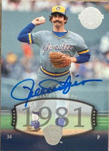 Rollie Fingers Autographed 2004 Upper Deck Legends Timeless Teams #212 1981 Milwaukee Brewers Card 