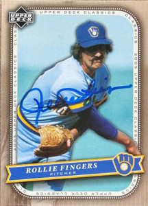 Rollie Fingers Autographed 2005 Upper Deck Classics #84 Milwaukee Brewers Card 