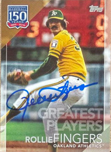 Rollie Fingers Autographed 2019 Topps - 150 Years of Professional Baseball - Greatest Players #GP-34 Oakland Athletics
