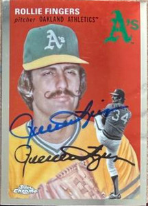 Rollie Fingers Autographed 2023 Topps Chrome Platinum Anniversary #47 Oakland Athletics Card   