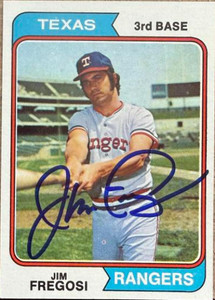 Jim Fregosi Autographed 1974 Topps #196 Texas Rangers Card 