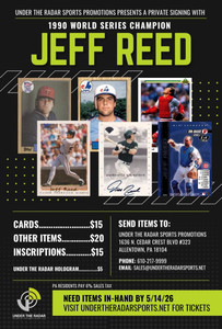 Jeff Reed Autograph All Other Items (NO FULL SIZE HELMETS)
