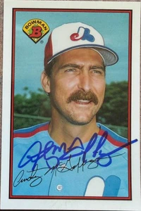Andy McGaffigan Autographed 1989 Bowman Tiffany #356 Montreal Expos Card