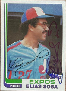 Elias Sosa Autographed 1982 Topps #414 Montreal Expos Card
