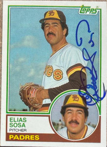 Elias Sosa Autographed 1983 Topps Traded #107T San Diego Padres Card
