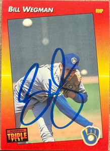 Bill Wegman Autographed 1992 Triple Play #185 Milwaukee Brewers Card