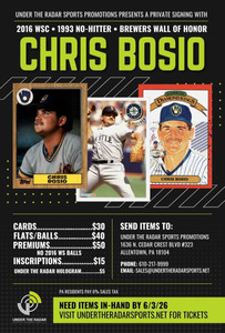 Chris Bosio Autograph Baseball Cards   
