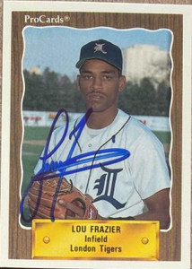 Lou Frazier Autographed 1990 ProCards #1276 London Tigers Card