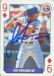 Lou Frazier Autographed 1993 Bicycle Rookies Playing Cards #9 Montreal Expos Card