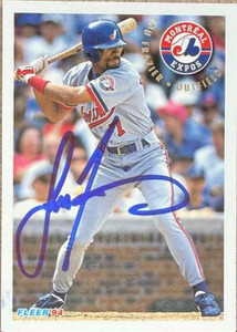 Lou Frazier Autographed 1994 Fleer #539 Montreal Expos Card