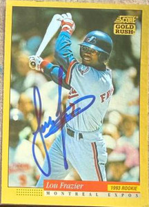 Lou Frazier Autographed 1994 Score Gold Rush #577 Montreal Expos Card
