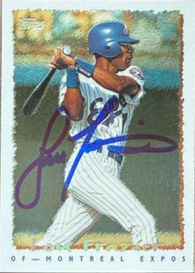 Lou Frazier Autographed 1995 Topps Cyberstats #237 Montreal Expos Card