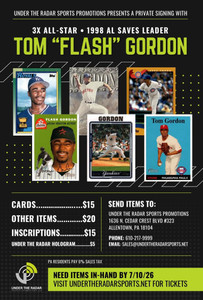 Tom Gordon Autograph Baseball Cards