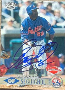 Fernando Seguignol Autographed 1999 Pacific #270 Rookie Montreal Expos Card