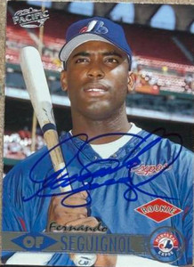 Fernando Seguignol Autographed 1999 Pacific #270 Rookie VAR (Headshot) Montreal Expos Card