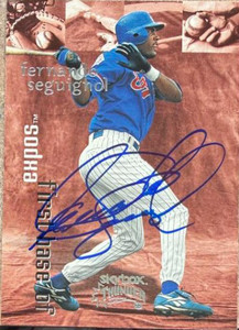 Fernando Seguignol Autographed 1999 SkyBox Thunder #82 Montreal Expos Card