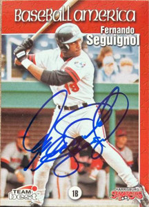 Fernando Seguignol Autographed 1999 Team Best Baseball America #91 Montreal Expos Card
