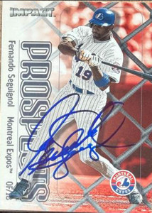 Fernando Seguignol Autographed 2000 Fleer Impact #161 Montreal Expos Card