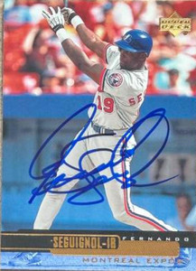 Fernando Seguignol Autographed 2000 Upper Deck #165 Montreal Expos Card