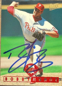 Bobby Munoz Autographed 1995 Fleer Ultra #208 Philadelphia Phillies Card