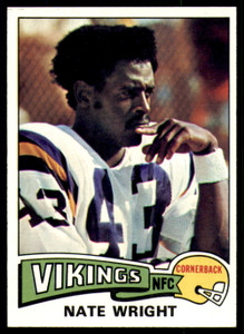 1975 Topps #130 Nate Wright VG  Minnesota Vikings 