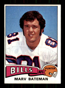 1975 Topps #169 Marv Bateman VG  Buffalo Bills 