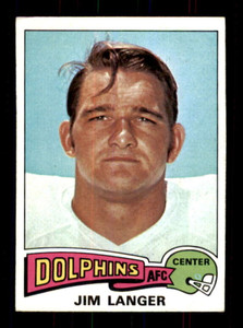1975 Topps #196 Jim Langer VG  Miami Dolphins 