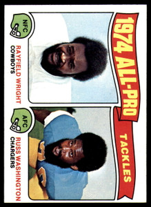 1975 Topps #202 Rayfield Wright/Russ Washington All-Pro Tackles VG  Dallas Cowboys/San Diego Chargers 