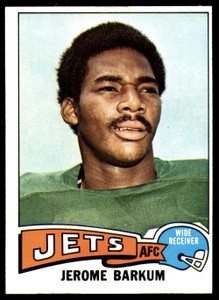 1975 Topps #372 Jerome Barkum VG  New York Jets 