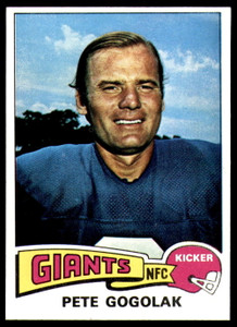 1975 Topps #449 Pete Gogolak VG  New York Giants 