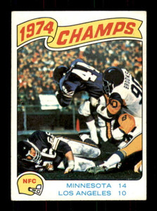 1975 Topps #527 1974 NFC Championship VG  Minnesota Vikings/Los Angeles Rams 