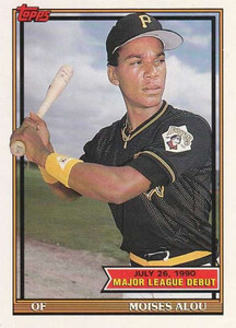 1991 Topps 1990 Debut #5 Moises Alou NM-MT Pittsburgh Pirates 